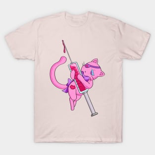 Plush kitty with syringe T-Shirt